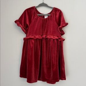 GAP Baby Velvet Dress in Rich Red